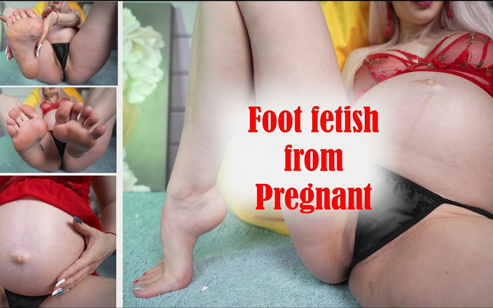 Kira Loster: Büyük bir göbek ile hamile kız ayak fetişi! Ayak İbadetleri