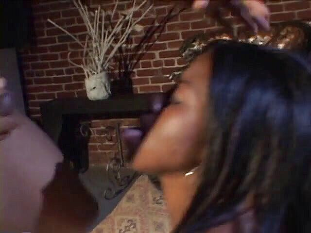 Hot and Wet: Pequeña perra negra obtiene sus agujeros estirados por una polla...