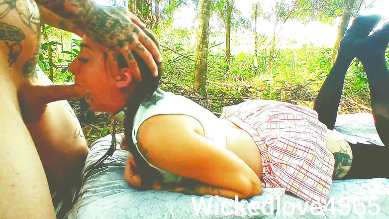 Wickedlove4565: Sexy studentka šuká otroka, orální creampie