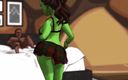 Back Alley Toonz: A Sexy Green Skinned Big Booty Alien Steps Through a...