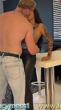 Dominant Mistress Bic Cock Verbal Humiliated Spit Her Slave Behind the Scene