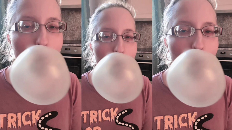 FinDom Goaldigger: Asmr enorme bubbelgom geluidseffecten luisteren in een hoofdtelefoon