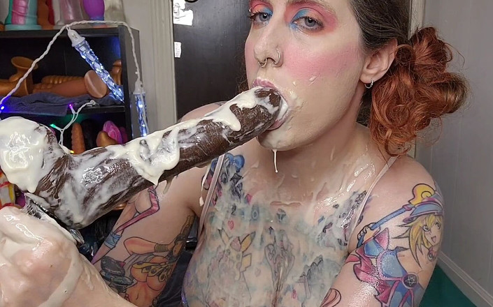 Animer gamer girl: Snídaně a hlava: Sloppybbc Deepthroat