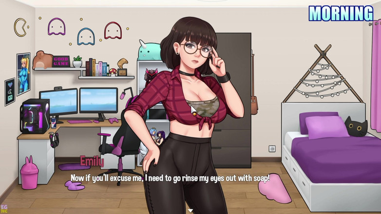 Erotic Games NC: Pekerjaan rumah #46: saudara tiriku dan ibu tiriku masturbasi dengan toket...