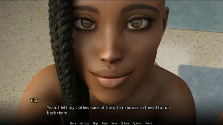 Visual Novels: WVM stars university part 88 - blowjob from Latina teen in shower