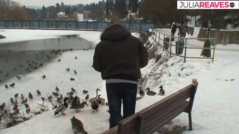 My German Amateurs: Blonde bitch enjoys riding a fat cock in the snow