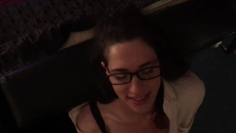 GlamurVip: Young brunette enjoys a cum shot