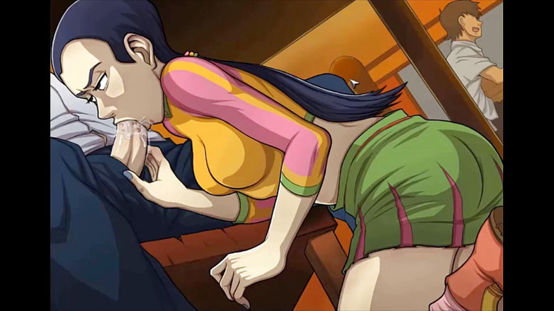 Cartoon Play: Lovec čarodějnic, část 36 - asijská teenagerka kouří pod stolem v kavárně