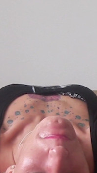 Upside Down Facefuck with Bald Submissive Slut Vilja