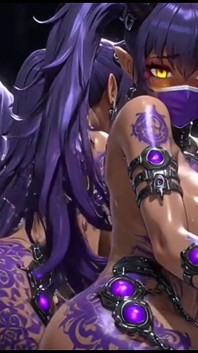 142. Super Demon Ninja Cyberpunk Girl (ai Animation)