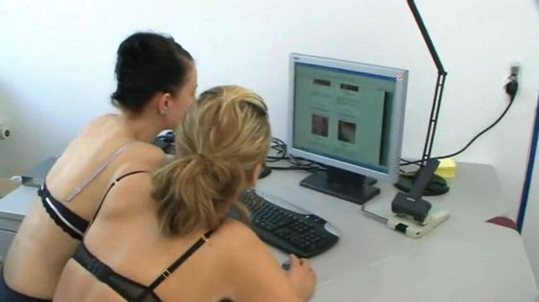 Doris Distel: Caro, my perfect lesbian girl for toying in the office