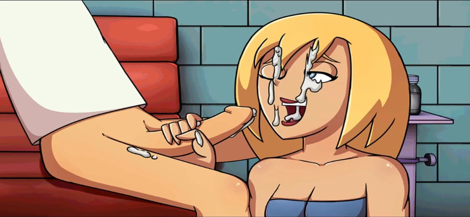 Hentai World: Amity Park medische pijpbeurt klaarkomen over het hele gezicht