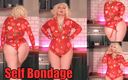 Arya Grander: Self bondage blonde milf