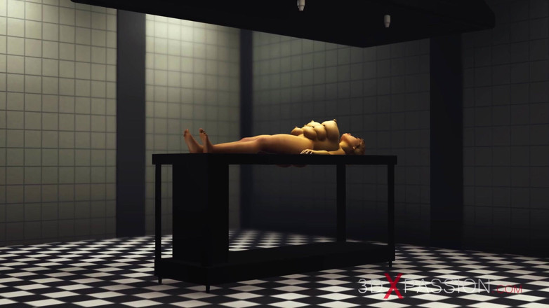 3dxpassion: Cuffed sexy blonde with many boobs gets fucked rough by...