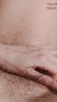 Intense Female Orgasm with Moaning. Masturbating with Her Fingers on Her Clitoris