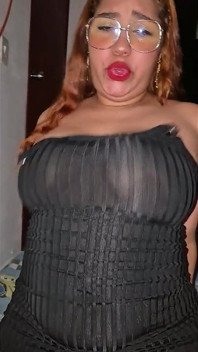 Today I Put on a Black Dress and Looked for My Neighbor to Make a Hot Video.