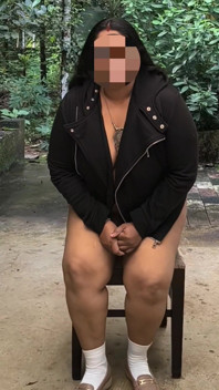 Chubby Indian Girl in Black Jack Completely Strips for Camera