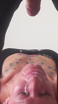 Upside Down Facefuck with Bald Submissive Slut Vilja