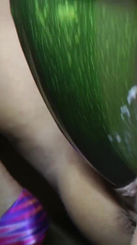 Vanessa and the big cucumber