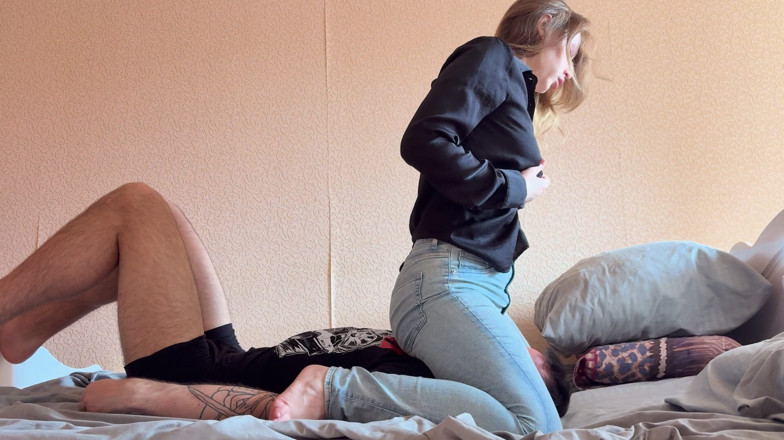 Spacenintenda: Angry GF Jeans Ponížení: Trest na obličej a suchý hrb