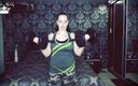 Goddess Misha Goldy: 50 weight liftings repeats for biceps and shoulders challenge!