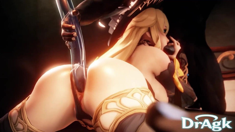 DrAgk: Navia Gently menghisap batang hilichurl besar semasa diisi pantatnya oleh...