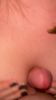 Amateur Wife Gives Sensual Blowjob with Titjob Cum