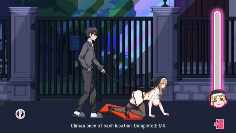 NSFWOtaku: Hentai hra - Church Hentai Sexuální scény 3 (Rika The Lewd Nun Hrdinky) -...