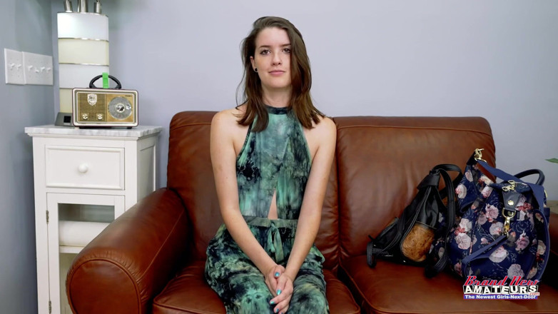 Brand New Amateurs: Skinny Amateur Brunette Sucks Cock and Gets Fucked in Ass...