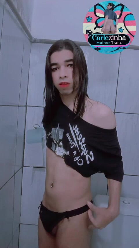 Srta. Carla: She Carlazinha Naked Female Trans Woman Carles in Her Panties