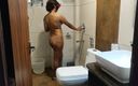 Hindi-Sex: Real Hot Indian Wife Filmed While Taking Shower After Hot...