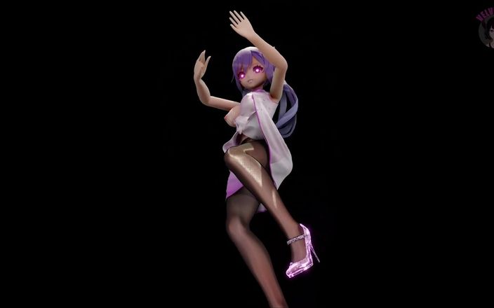 Velvixian: Genshin Impact. Danse dans des collants sexy et sous l'angle...