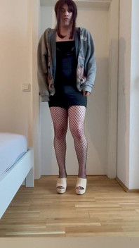 Crossdresser Teases as Party Slut