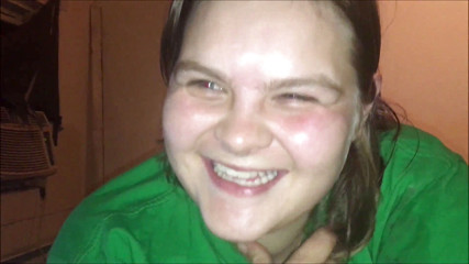 Fat House Wife: Hard-working housewife smiling & laughing having fun sucking dicks & swallowing mouth...