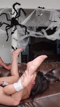 Trick, Treat, or Blowjob? This Fembot Can Do It All ~ Free Full Scene