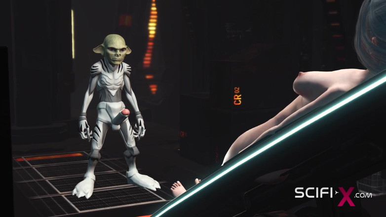 SciFi-X: Sex with an alien in a spaceship. A sexy young...