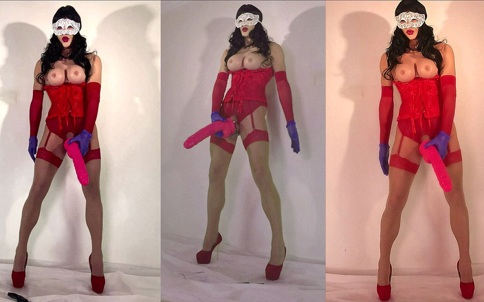 sillystacy: Sissy Stacy hard anaal spelen met enorm roze speeltje na...