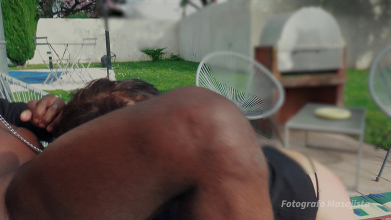 fotografo-masajista: BDSM Granny Is Pulled on a Leash in the Garden...