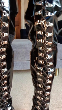 Mistress Jessica Pvc Thigh High Boots