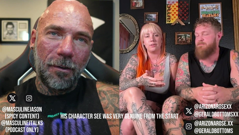Raw and Uncensored with Masculine Jason: Porn Star Confessions - Arizona Rose and Gerald Bottoms (episode 207)