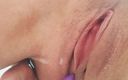 New Profession: Step Sister with Anal Plug Masturbates Tight Pussy Close up