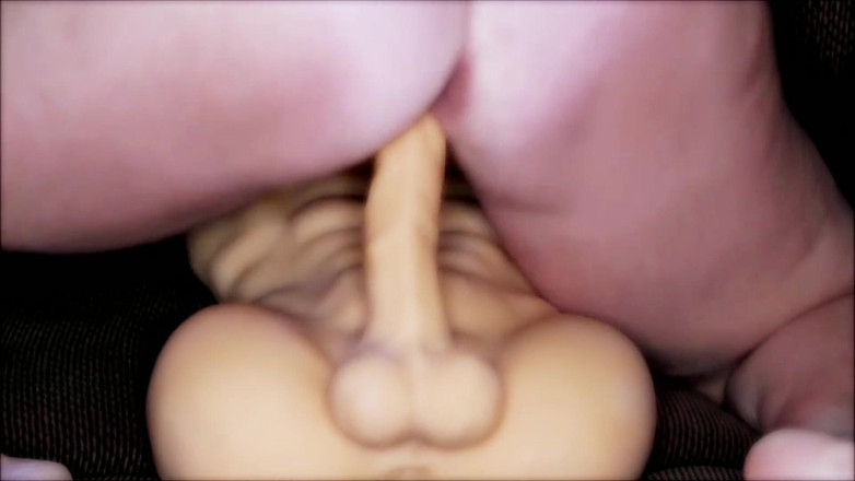 Nikki Nevada: Sexy MILF rides male torso doll cowgirl and reverse cowgirl...