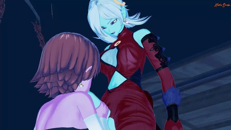 Hentai Smash: Supreme Kai Chronoa deepthroats futa Towa's cock - Dragon ball super...