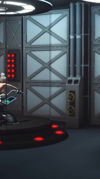 Sci-fi BDSM. Horny Young Blonde Likes to Fucks with Shemale Humanoid Android