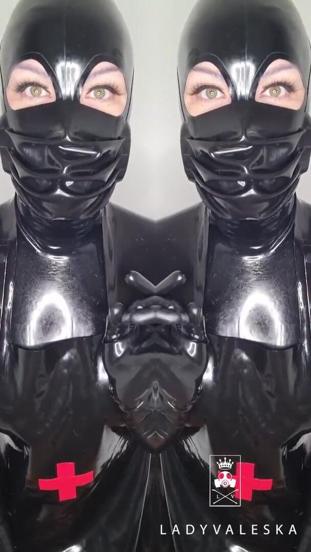 Lady Valeska: Cum Eating for Lady Valeska's Rubber Clinic