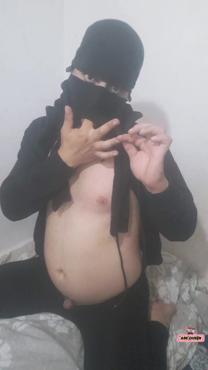 Salma Niqab: Paní arabská Shemale Salma Ladyboy Hrajte si s Bobsem tvrdě