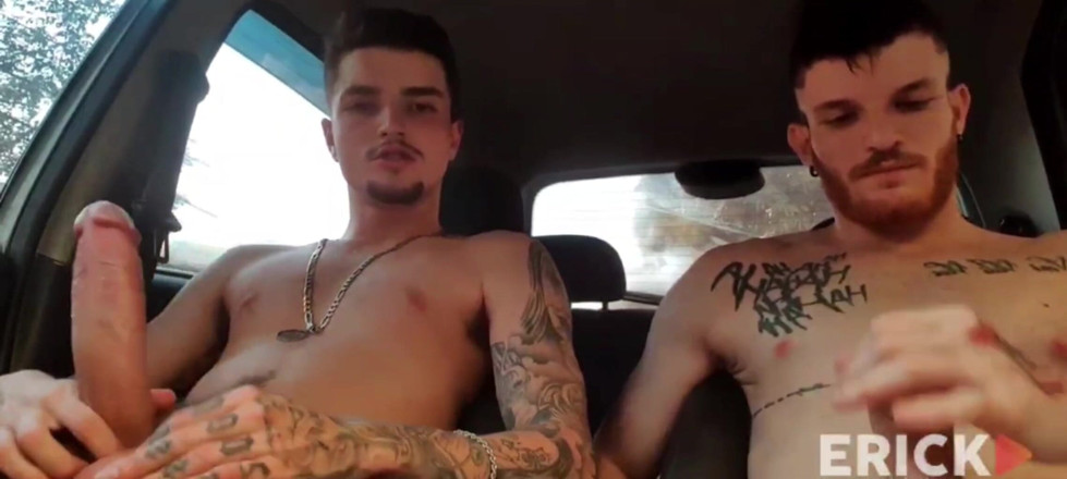 Erick Diaz: Erick Diaz and Carmona Masturbating Inside the Car in Downtown...