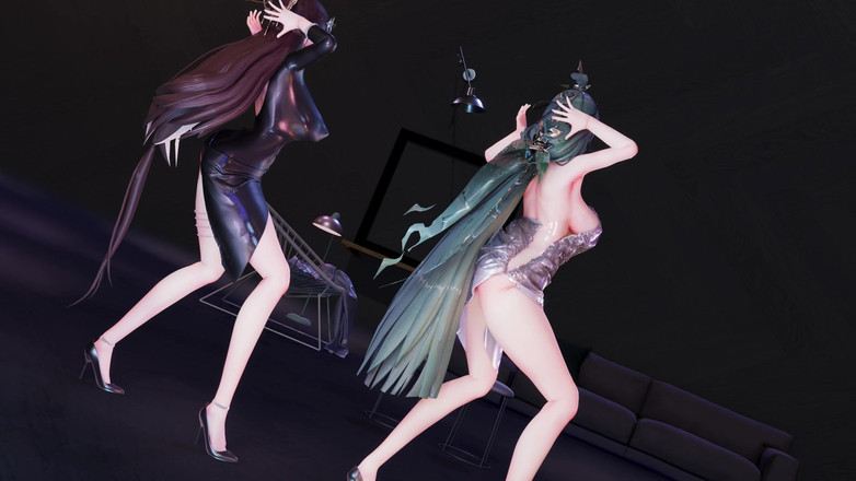 MikuMotion: MMD brave girls-rollin', couple danse, danse coréenne, lingerie, strip-tease