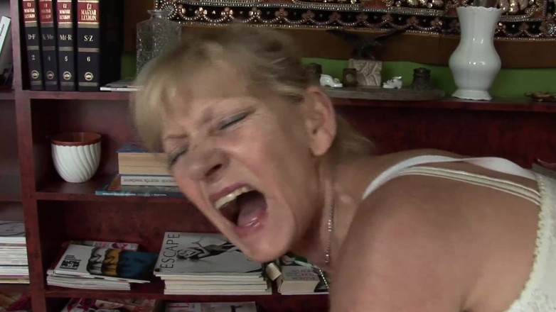 Mature Climax - 100% Mature Videos: Granny in white lingerie loves to have sex