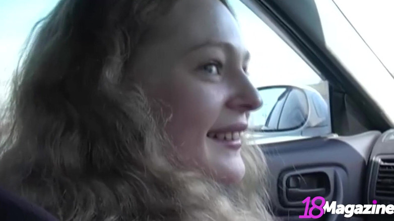 18Magazine: Hot hitchhiking perks! Sasha gets jizzed by a random shaft!